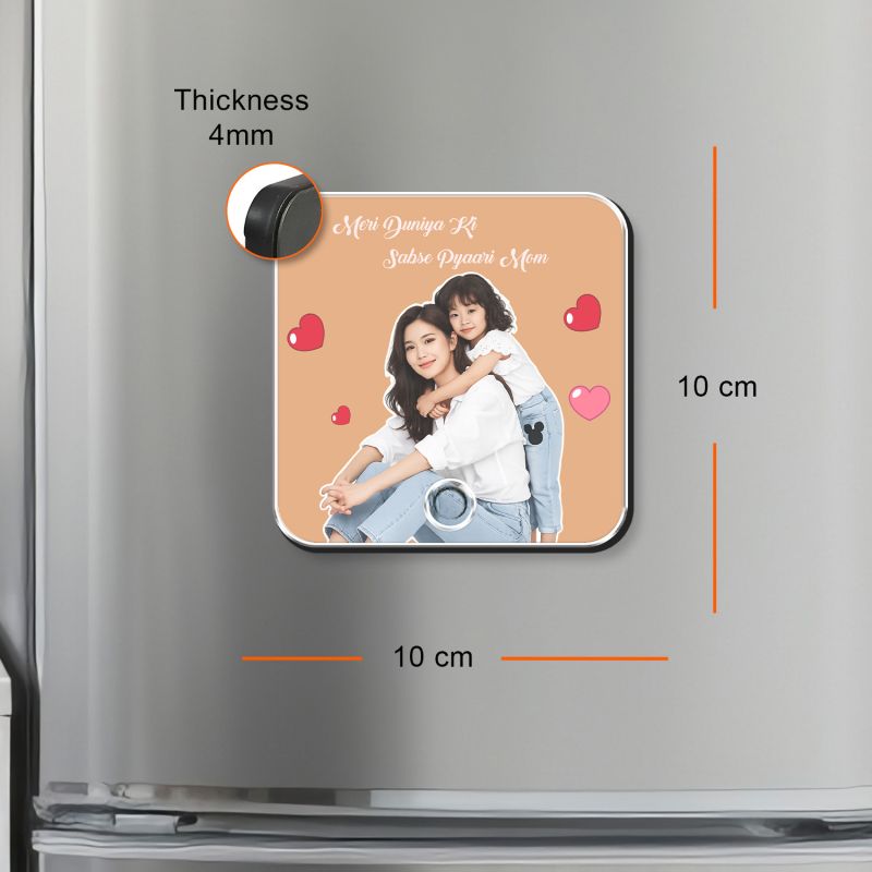 Personalized Photo Musical Fridge Magnet for Mom with Rechargeable Speaker